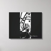 Strikt zwart-wit band uitgerekt canvas Print (Voorkant)