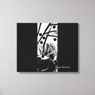 Strikt zwart-wit band uitgerekt canvas Print