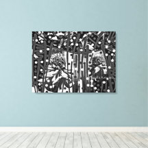 Strikt zwart-wit DUO Uitgerekt Canvas Print