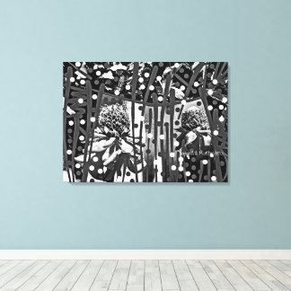 Strikt zwart-wit DUO Uitgerekt Canvas Print