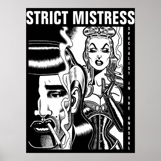 Strikte mistress poster (Voorkant)
