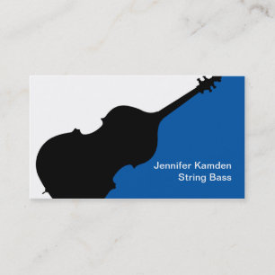 String Bass Teacher-Visitekaartjes Visitekaartje