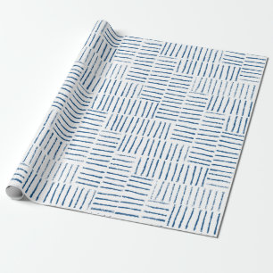 String Herringbone - klassiek blauw Cadeaupapier