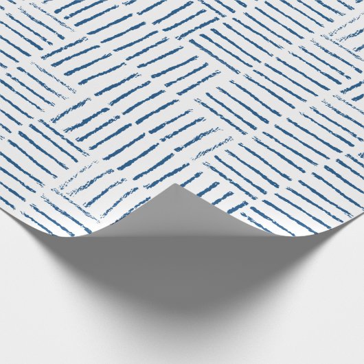 String Herringbone - klassiek blauw Cadeaupapier (Hoek)