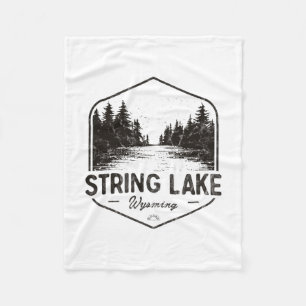 String Lake Wyoming Buiten Activiteiten Vintage 4 Fleece Deken