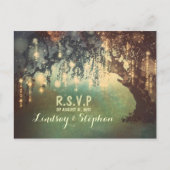 string lampjes boom RSVP briefkaarten (Voorkant)