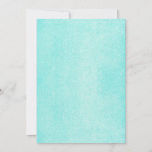 String licht blauw vrijgezellenfeest kaart (Achterkant)