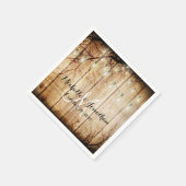 String Lichte Boom Schuur Hout Trouwservet Servetten (Hoek)