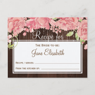 String lichten blozen bloemenbruid om recept kaart