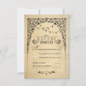 string lichten bruiloft RSVP kaart (Voorkant)