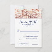 String lichten glitz bruiloft RSVP kaarten (Voorkant)