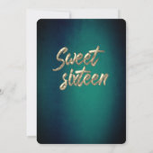 String lichten goud sparkle smaragdgroen kaart (Achterkant)