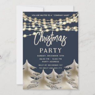 string lichten gouden corporate kerstfeest kaart