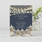 string lichten gouden corporate kerstfeest kaart (Staand voorkant)