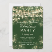 string lichten gouden corporate kerstfeest kaart (Voorkant)