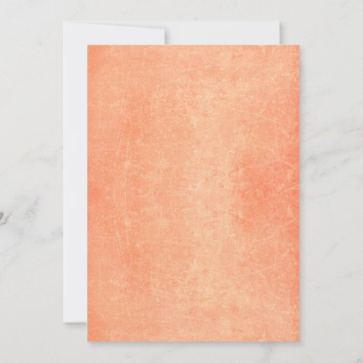 String Lichten Perzik en Goud Rustiek Huwelijk Kaart (Achterkant)