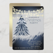 String lichten waterverf kerstfeest kaart (Voorkant / Achterkant)