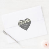 String lichten witte tuin gloed hart sticker (Envelop)