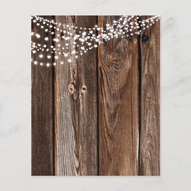 String Light & Barn Wood Scrapbook Paper (Voorkant)
