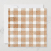 String Light Gingham Pumpkin Gender Reveal Party Kaart (Achterkant)