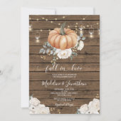String Light Herfst In Love Rustic Engagement Part Kaart (Voorkant)