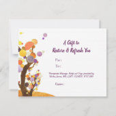 String Light Love Trees Business Gift Certificates (Achterkant)