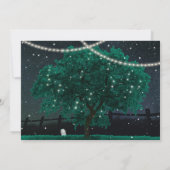 String Light Mason Jar Firefly Wedding Invitations Kaart (Achterkant)