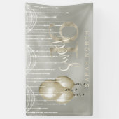 String Lights & Balloons Sweet 16 Champagne ID473 Spandoek (Verticaal)