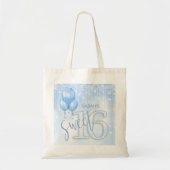 String Lights & Balloons Sweet 16 Lt. Blue ID473 Tote Bag (Voorkant)