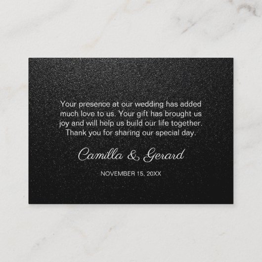 String Lights Black White - Dank u Visitekaartje (Achterkant)