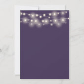String Lights Bloemen Paarse bruiloft Save The Date (Achterkant)