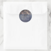 String Lights Boom Rustieke Bruiloft Ronde Sticker (Tas)