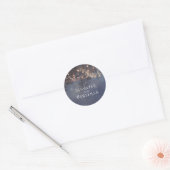 String Lights Boom Rustieke Bruiloft Ronde Sticker (Envelop)