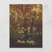 string lights bos bomen RSVP briefkaarten (Voorkant)