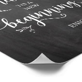 String Lights, Chalkboard, Wedding Party Dessert Poster (Hoek)
