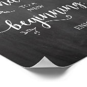 String Lights, Chalkboard, Wedding Party Dessert Poster (Hoek)