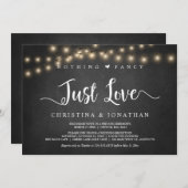 String Lights, Elopement, niets Fancy gewoon liefd Kaart (Voorkant / Achterkant)