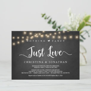 String Lights, Elopement, niets Fancy gewoon liefd Kaart