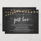 String Lights, Elopement, niets Fancy gewoon liefd Kaart (Voorkant / Achterkant)