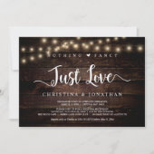 String Lights, Elopement, niets Fancy gewoon liefd Kaart (Voorkant)