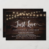 String Lights, Elopement, niets Fancy gewoon liefd Kaart (Voorkant / Achterkant)