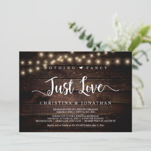 String Lights, Elopement, niets Fancy gewoon liefd Kaart