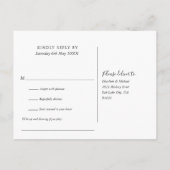 String Lights Emerald Green Song Aanvraag RSVP Uitnodiging Briefkaart (Achterkant)