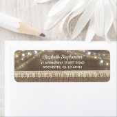 String Lights en Burlap Rustieke Bruiloft Etiket (Insitu)