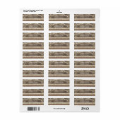 String Lights en Burlap Rustieke Bruiloft Etiket (Full Sheet)