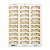 String Lights en Fall laat rustiek hout Etiket (Full Sheet)