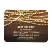 String Lights en Schuur Hout Opslaan De Datum Magneet (Horizontaal)