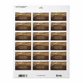 String Lights en Schuur Hout Rustiek Etiket (Full Sheet)