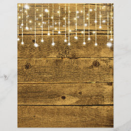 String Lights & Golden Wood Herfst Scrapbook Paper