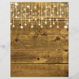 String Lights & Golden Wood Herfst Scrapbook Paper